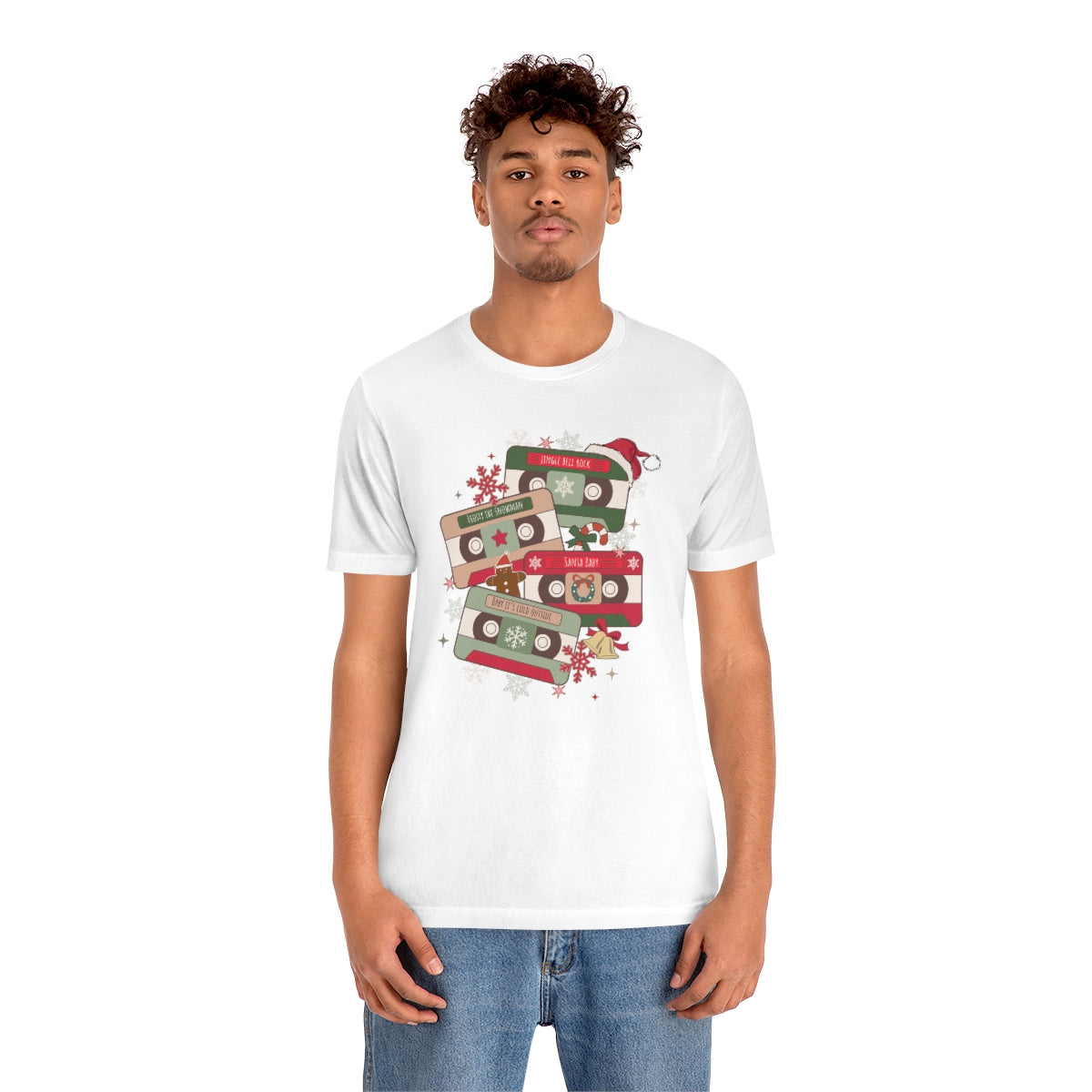 Retro Christmas Music Cassette Tape Christmas Tshirt