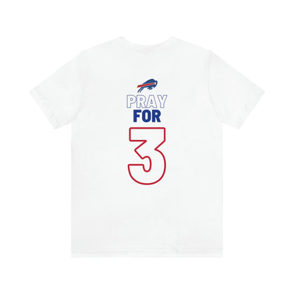 Pray for Damar Buffalo Bills Logo #3 Damar Hamlin Supporter Unisex Jersey Short Sleeve Tee