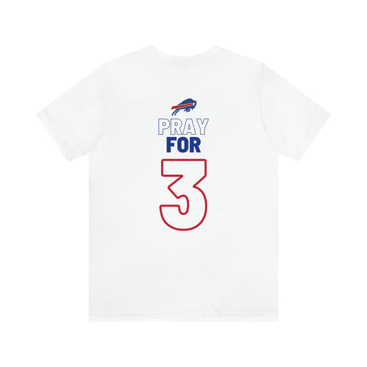 Pray for Damar Buffalo Bills Logo #3 Damar Hamlin Supporter Unisex Jersey Short Sleeve Tee