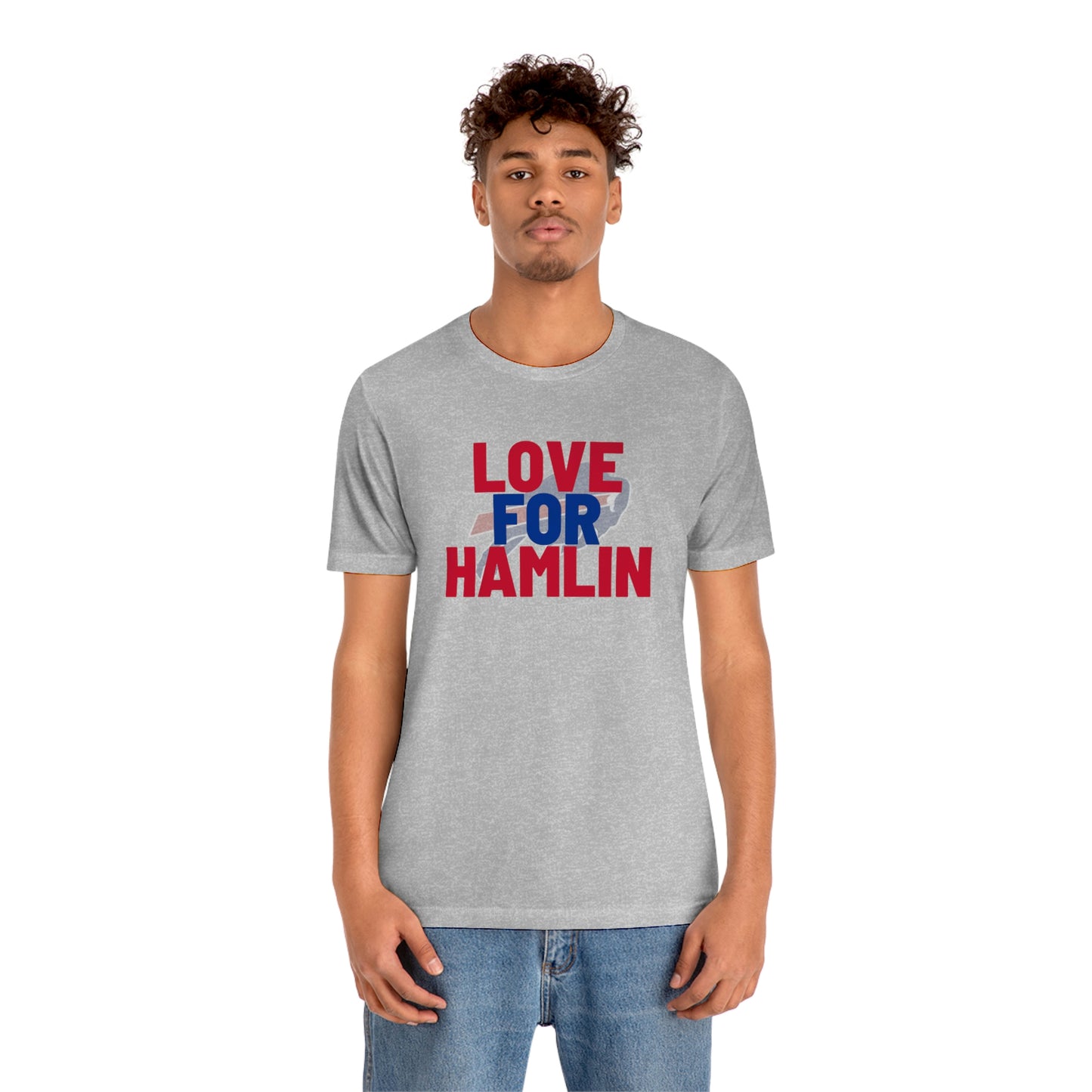 Love for Hamlin Buffalo Bills Logo #3 Unisex Jersey Short Sleeve Tee