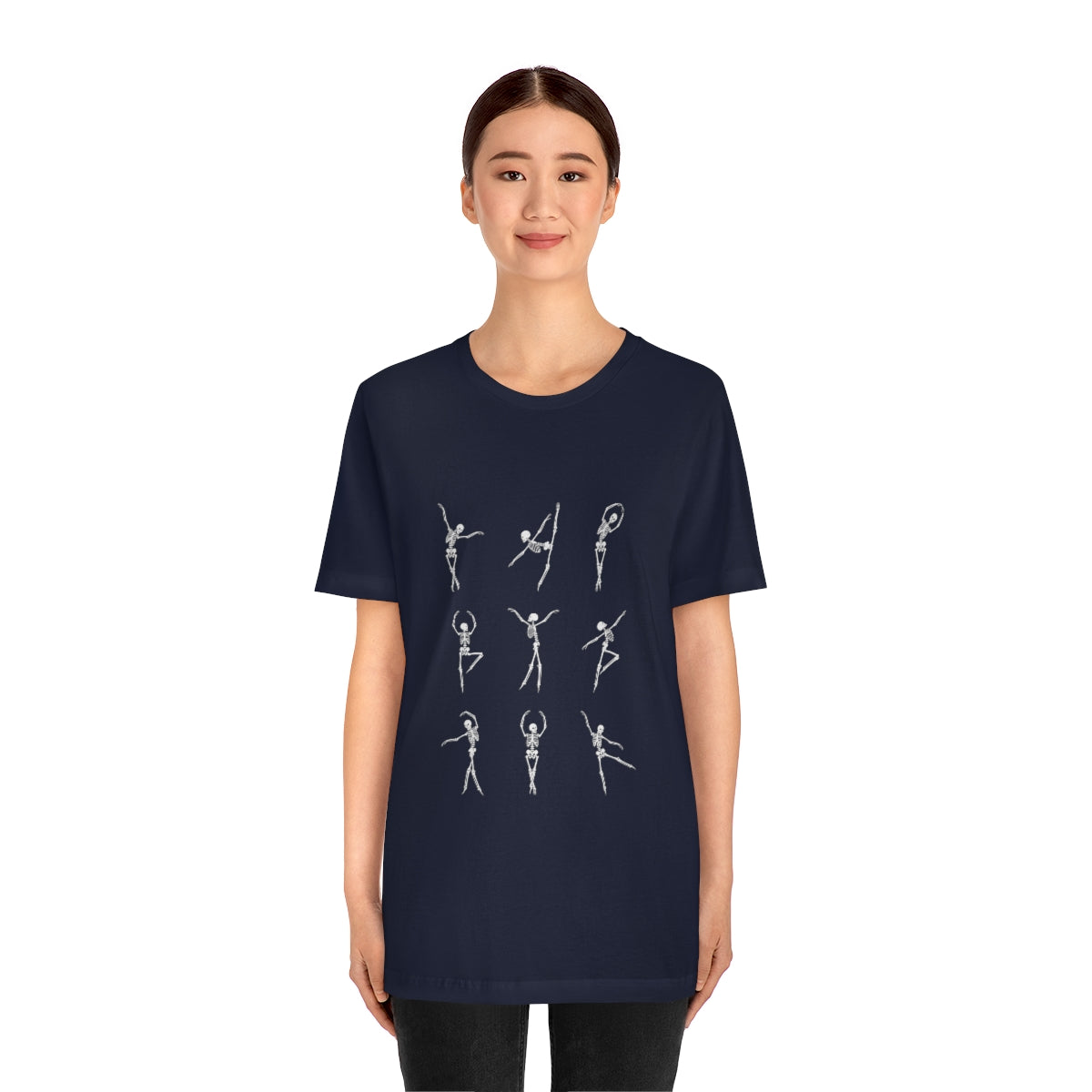 Dancing Skeletons Halloween Design on Unisex Jersey Short Sleeve Tee